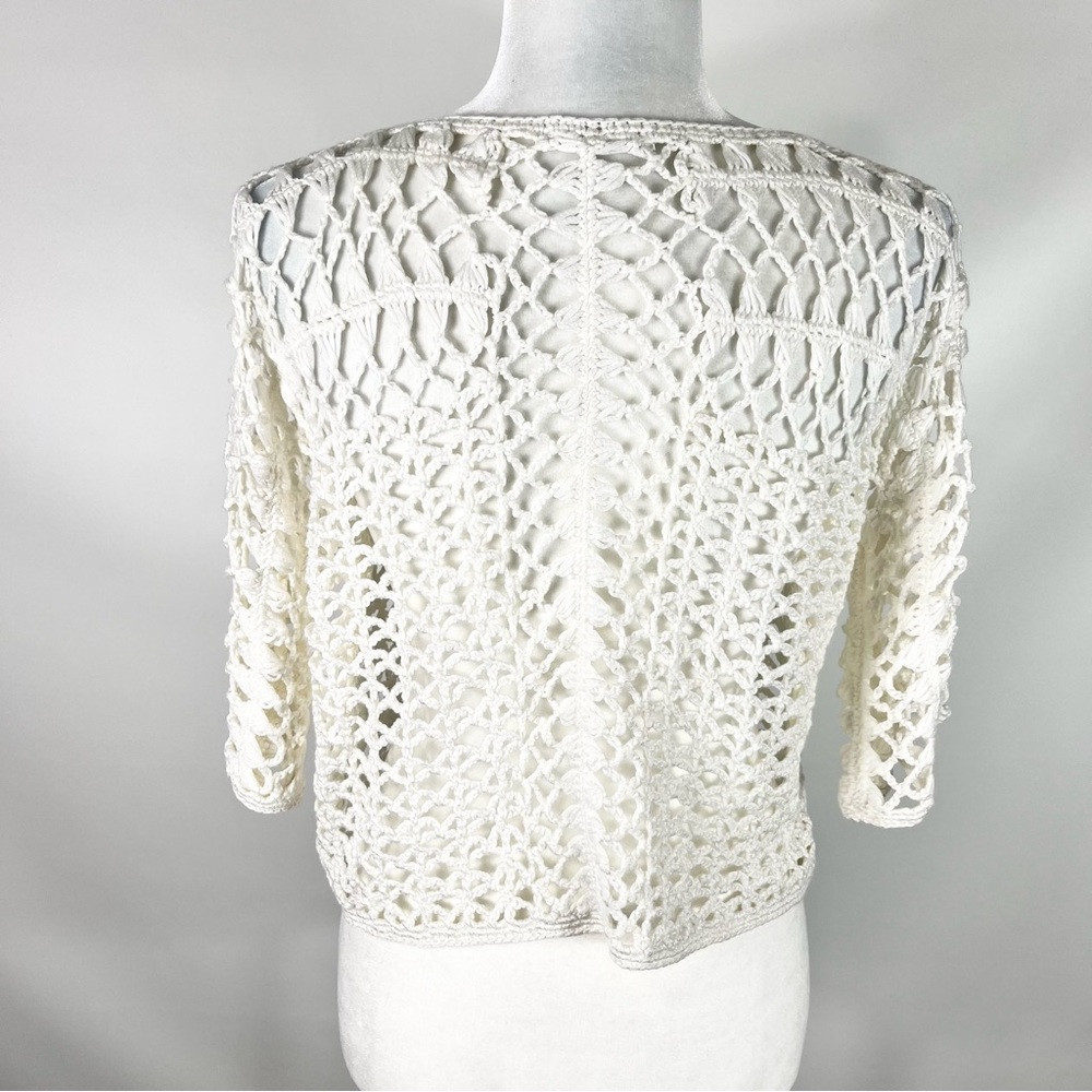 Dress Barn Open Weave Net Style Cardigan - Picture 2 of 7